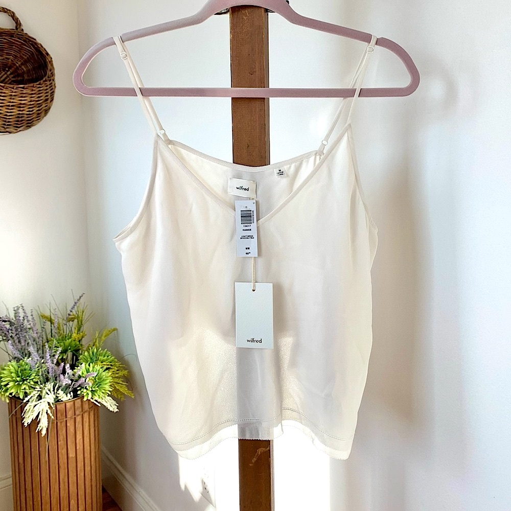 NWT Aritzia Wilfred Hankie Camisole Top in Light Birch